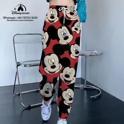 Stitch and Mickey Minnie Fall Hot Sale Kawaii Women's Fashion Casual Jogging Sweatpants Street Style Drawstring Pants y2k