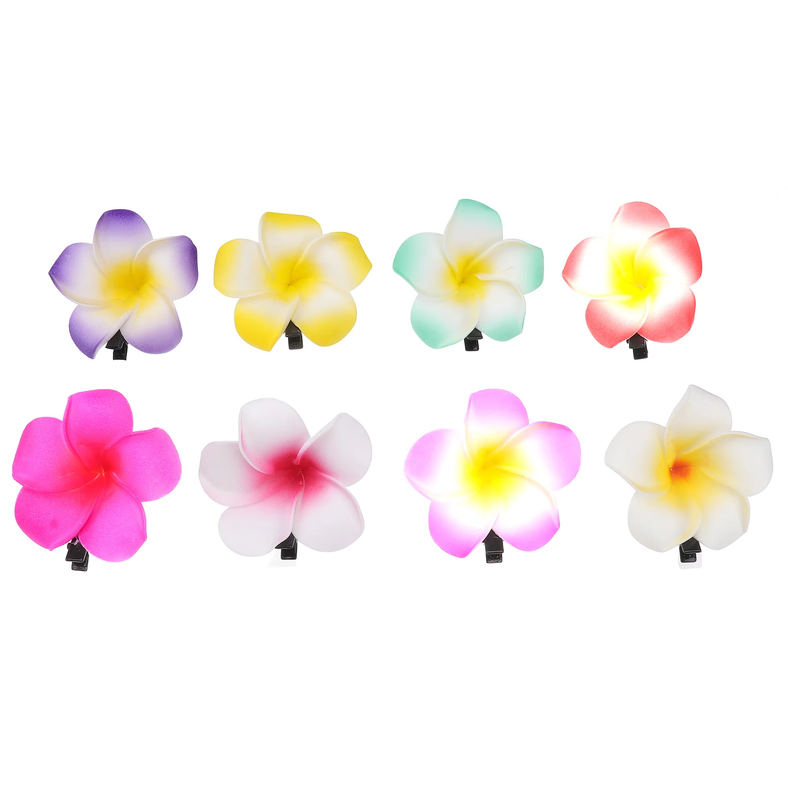 24 Pcs Small Decorations Miss Hair Barrettes White Swimsuits for Women Hawaiian Flower Clip Flowers