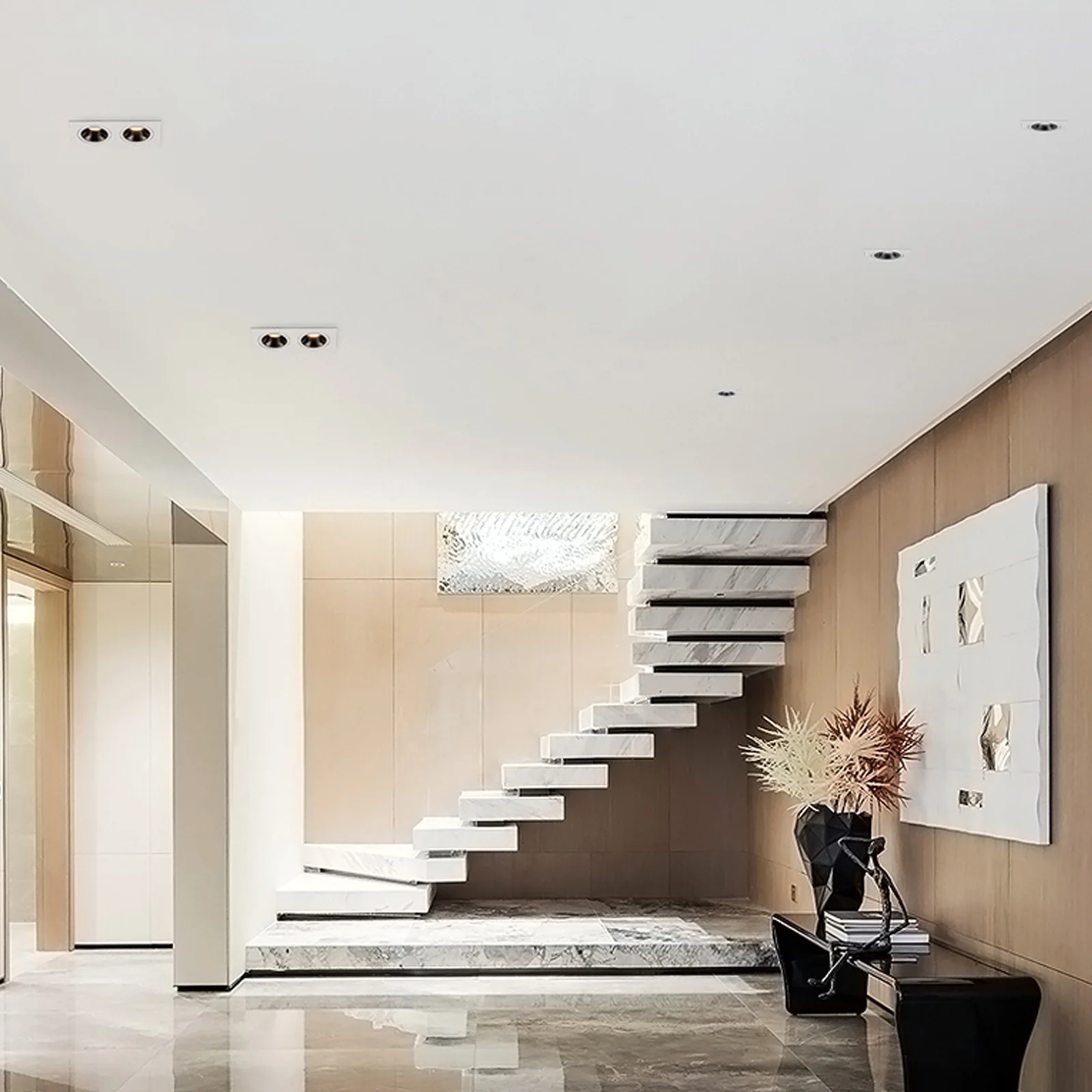 

1pc Dual Head Spotlight Fitting For Mr16 Spotlights Trim Ring Ceiling Light Mounting Shell Recessed Trim Ring