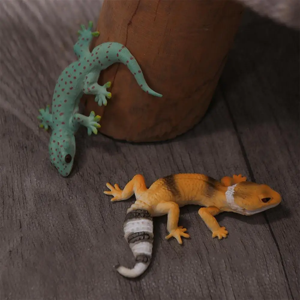 Gecko Prank Props Simulation Lizard Figures Cognition Toys Animal Figurines Figure Animal Toys Family Games Gecko Figurine Toy