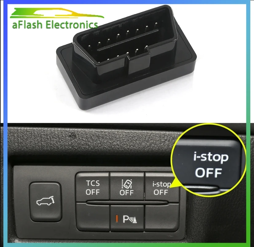 I-stop Canceller for Mazda3 Mazda6 CX-3 CX-4 CX-5 CX-8 MX-5 Roadster 2016-2023 OBD2 Car Auto Stop Start Engine Disable Plug