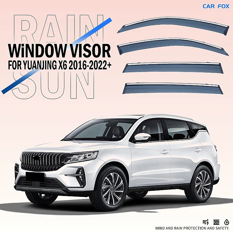

For GEELY Vision X6 2016-2022 Car Window Visor Rain Sun Shade Awning Side Shield Auto Accessories