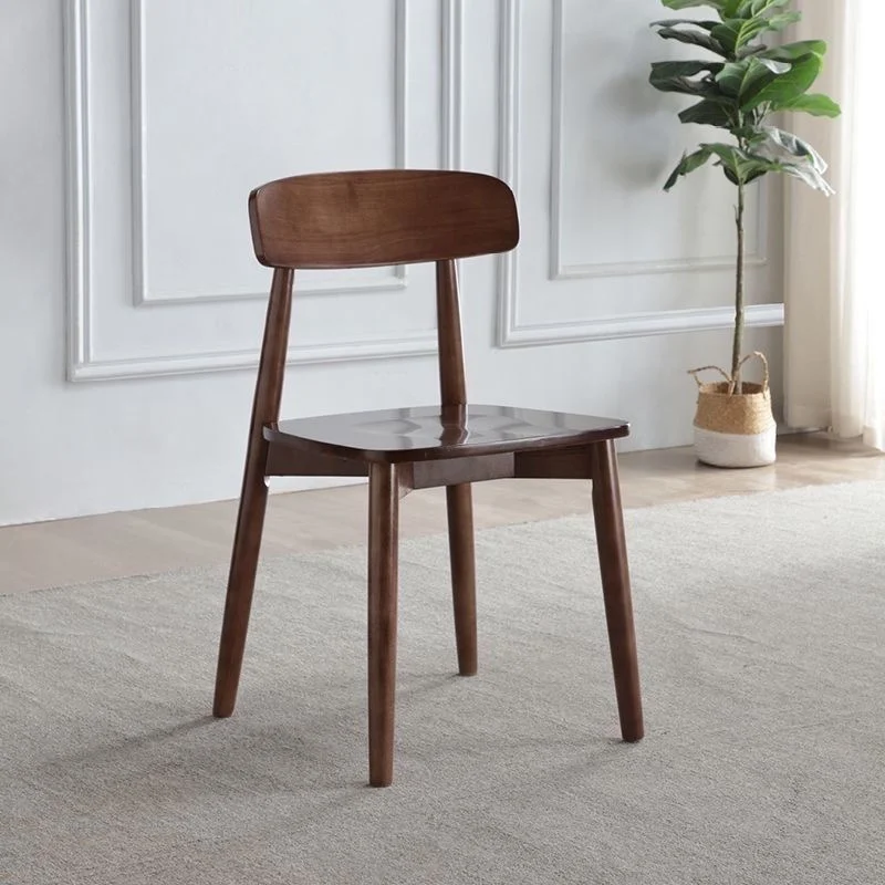 Nordic solid wood chairs home modern minimalist luxury cream wind Ganoderma chair Hotel restaurant backrest dining chair stool