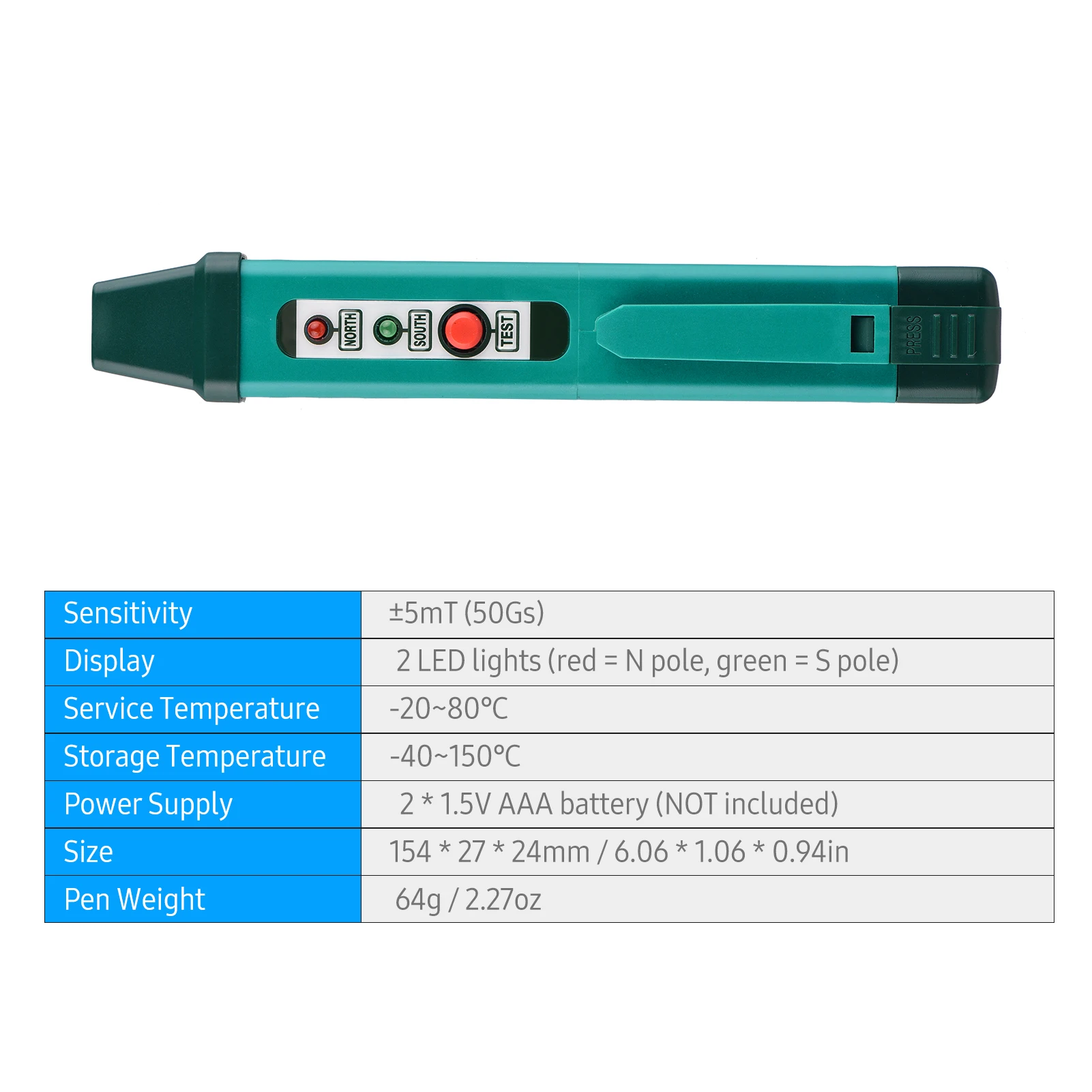 Magnetic Pole Pen Polarity Tester N/S Pole Identify Tool North & South Magnetic Pole Identifier Magnet Detector