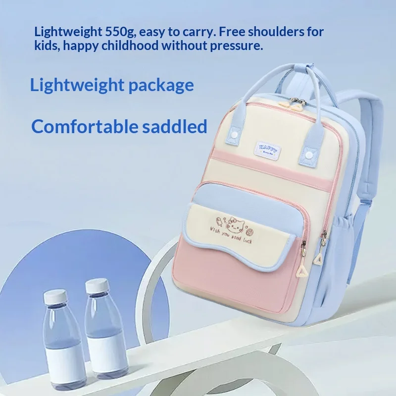 New backpack with high appearance, fresh and sweet candy color, lightweight and large capacity backpack