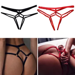 Women Sexy Mini Panties Hollow Open Crotch Thongs Women Pajama female Underwear Seamless G Strings T-Backs Plus Size S-XXL