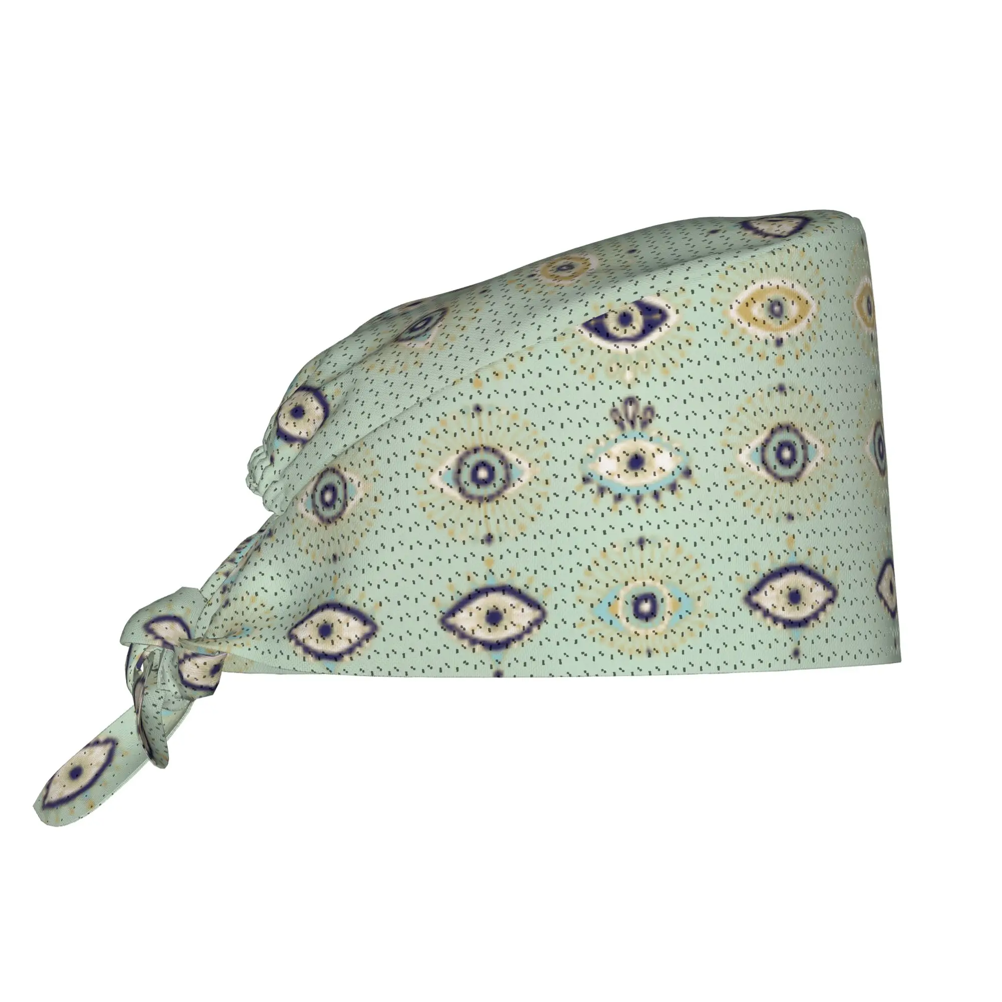 Evil Eye Collection Cleaning Working Cap Comfortable Mediterranean Hamsa  Charm Scrub Cap Surgicals Hat Nurse Scrubs Hat Nurse