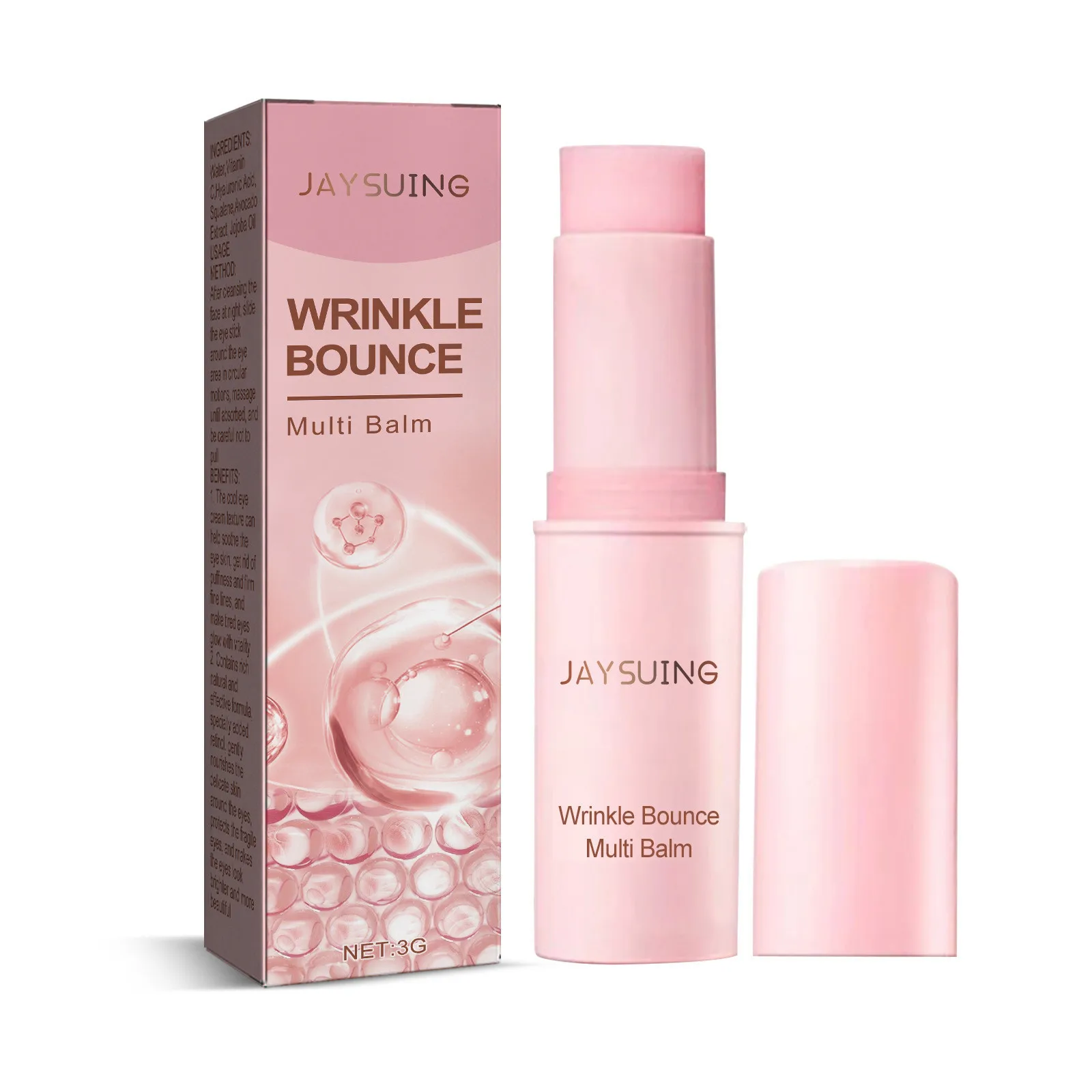 Anti W-rinkle Multi Balm Remove Fine Lines Hydrating Dry Skin Tightening Firming Brighten Skin Tone Collagen Moisturizing Stick