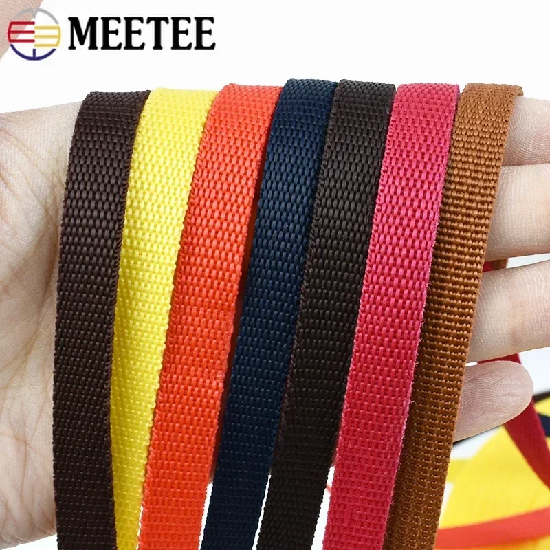 45Meters 10mm Meetee Polypropylene Webbing Band Bag Backpack Decorative Ribbon Strap Pet Collar Tape Sewing Material Accessories