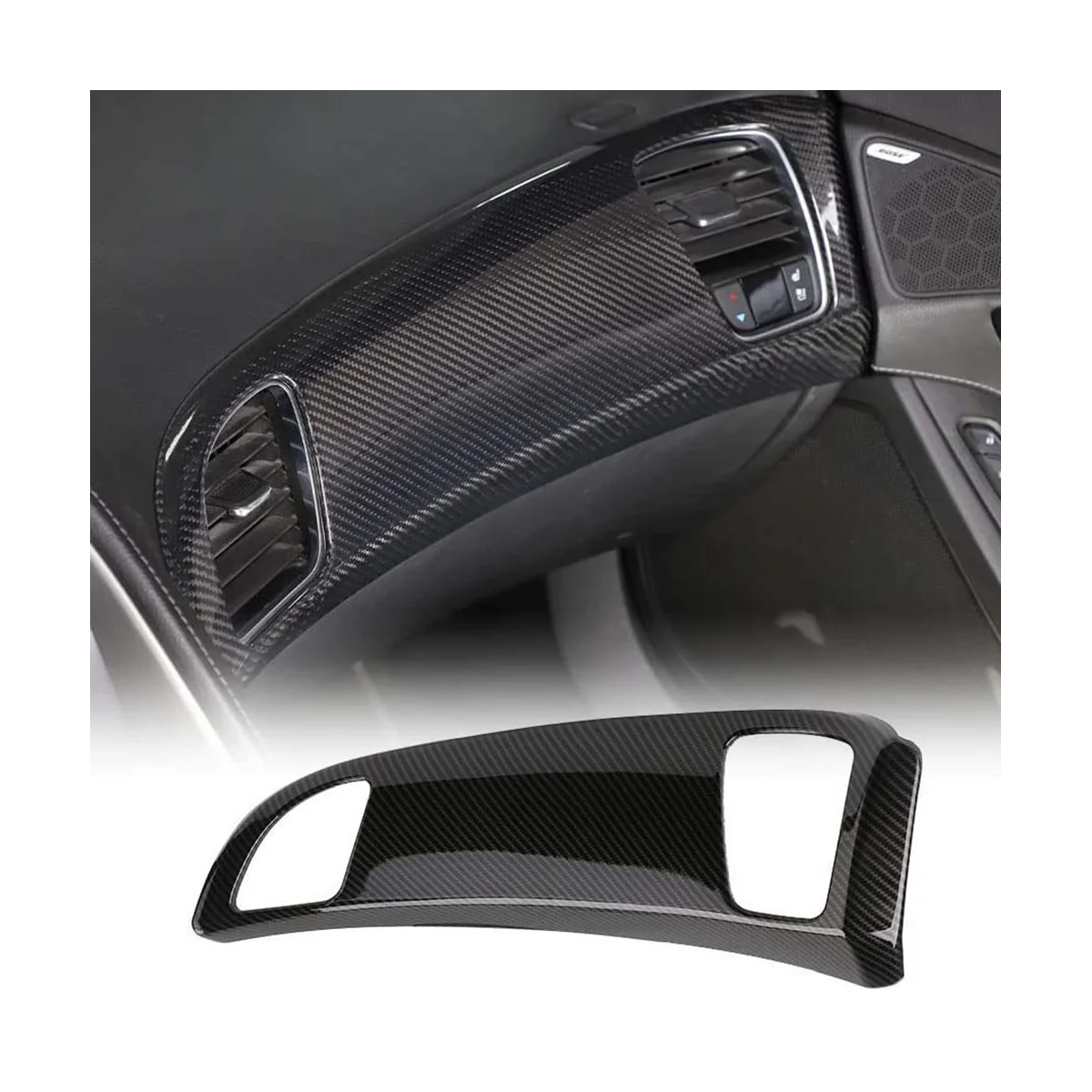 Dry Carbon Fiber Dashboard Panel Cover Trim Decor for C7 2014-2019 Accessories