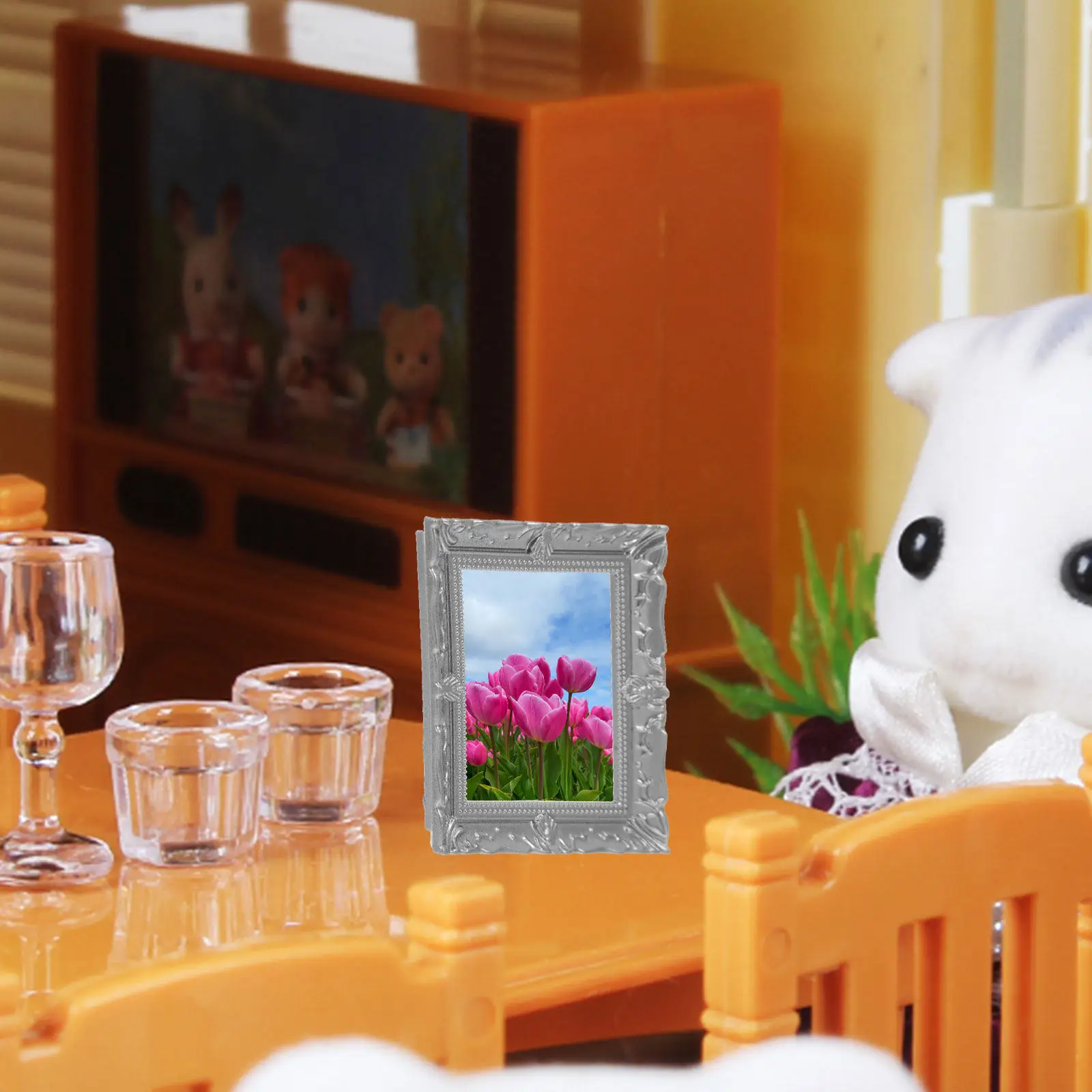 

5Pcs Miniature Resin Vintage Photo Frame for Mini House Decorative Picture Frame Micro Landscape Decor Mini House Ornament