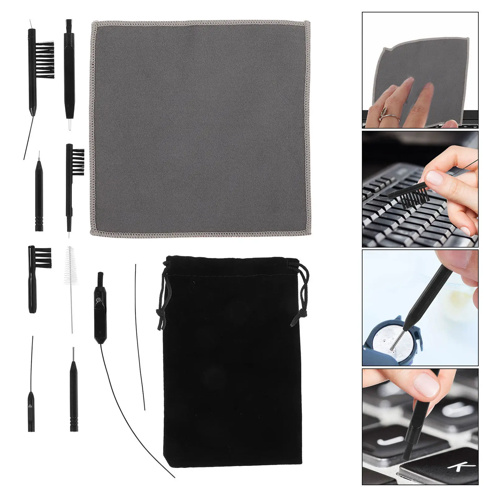 

1Set Professional Hearing Aid Cleaning Kit ABS Nylon Brush for Earwax Removal Portable Tube Cleaner Hearing Aid Cleaning Tools