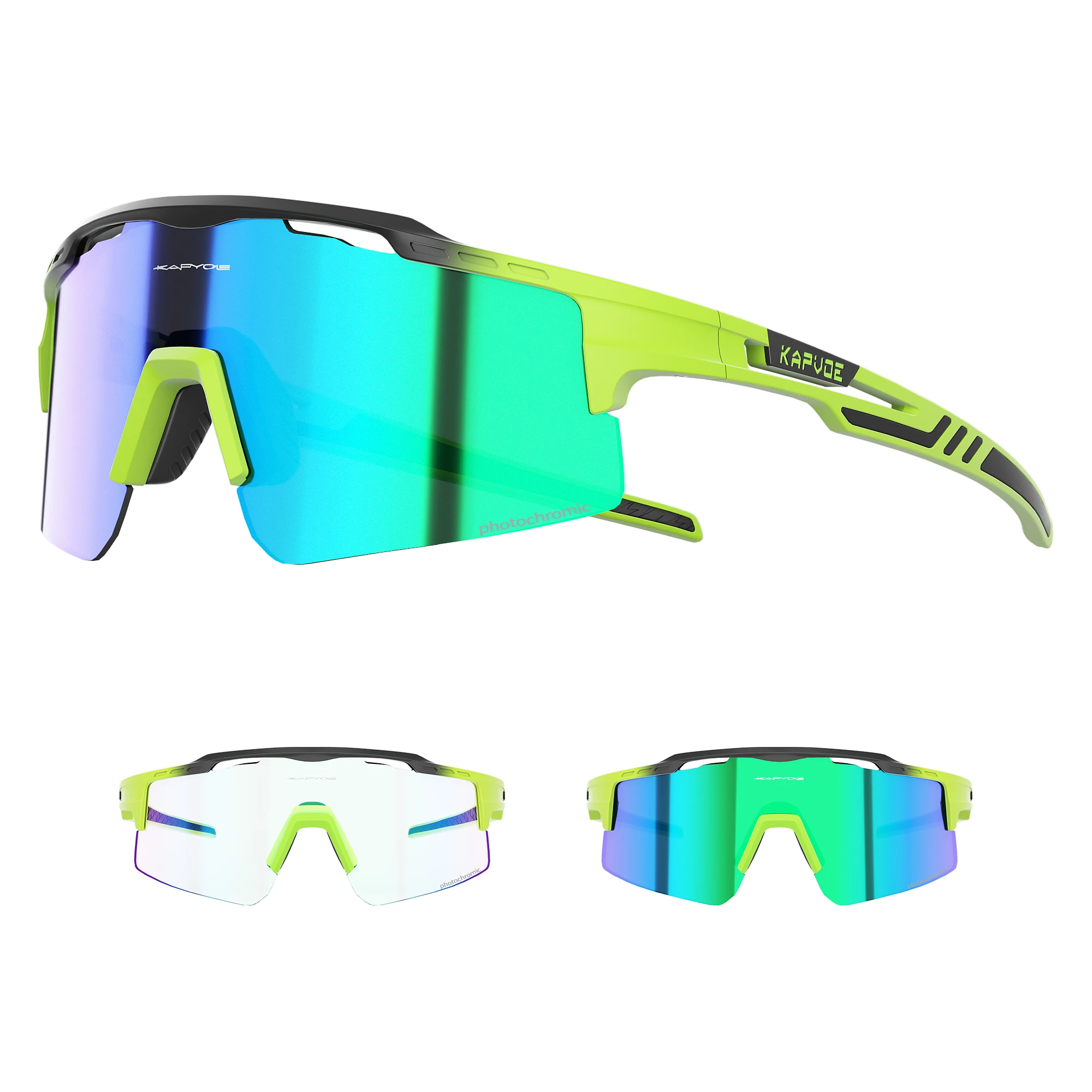 Kapvoe Outdoor Photochrome Fahrrad Sport Brille Männer Frauen Rennrad Sonnenbrille UV400 MTB Radfahren Eyewea Schutzbrillen