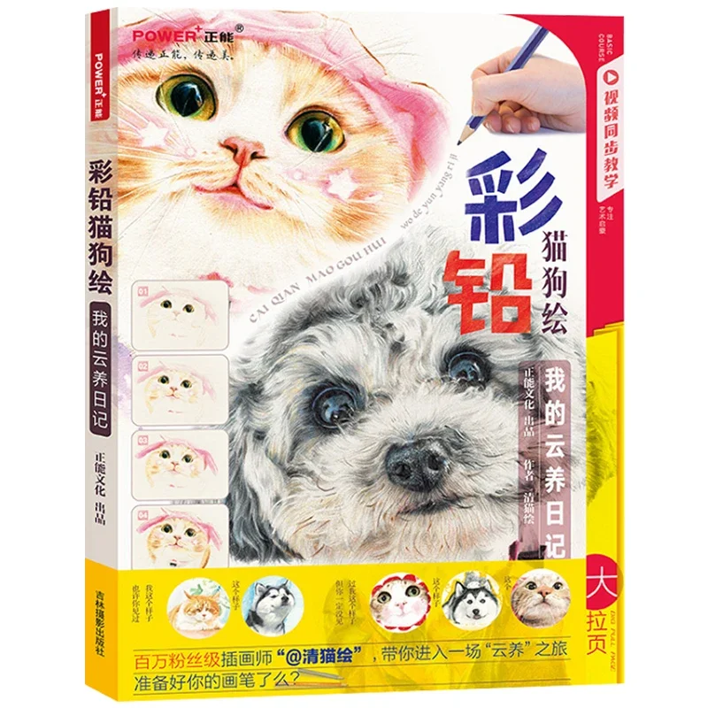 Lovely Dog Cat Chinese Color Pencil Painting Drawing Art Book Introduction To Color Lead Painting Books