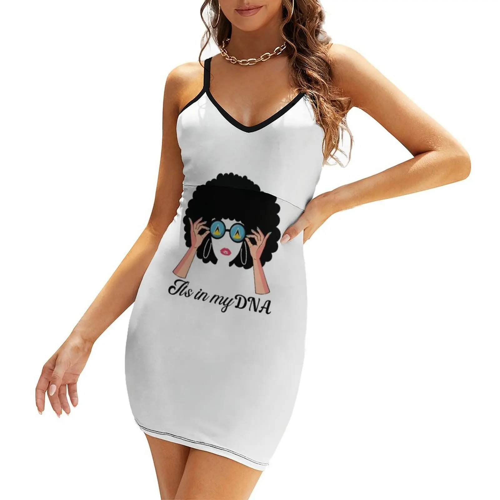 

Saint Lucian Souvenir - It's In My DNA Sling Dress Cocktail of dresses Dress woman clothing women summer 2025 dress for women