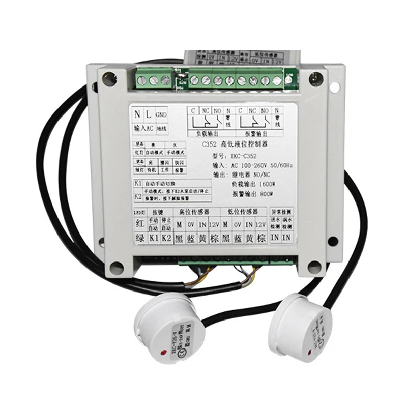 High and Low Liquid Level Intelligent Controller with 2 Non-Contact Sensor Module Automatic Control Liquid Water Level