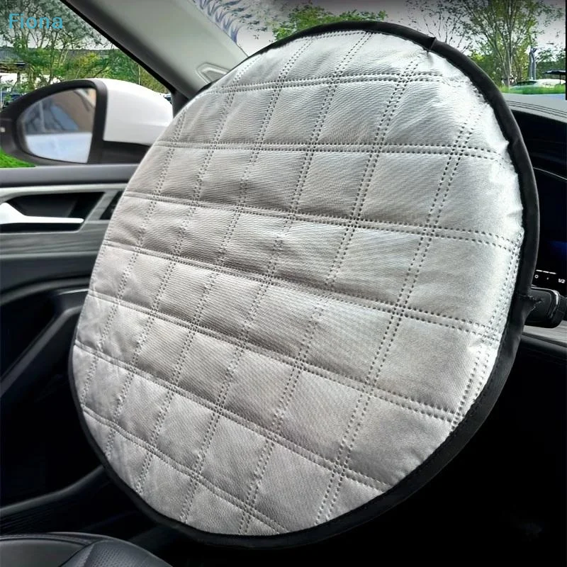 ✔Heat-Resistant Car Steering Wheel Cover,Heat-insulating,Sun-protective,And Compatible With Multiple Car Models