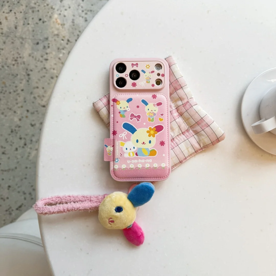

Patchwork Pink Flower Bunny Phone Case for iphone 17 Promax 16 15 14 Back Cover Gift