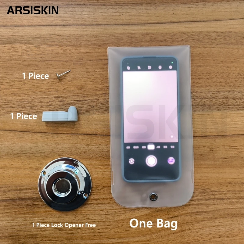 Wiederverwendbare Anti-Kamera-Tasche, Tasche mit Aufschrift „Fotografieren verboten“, Front- und Rückkameras mit der Erlaubnis zum Fotografieren verbunden, ultradünne PVC-Privatsphäre-Tasche