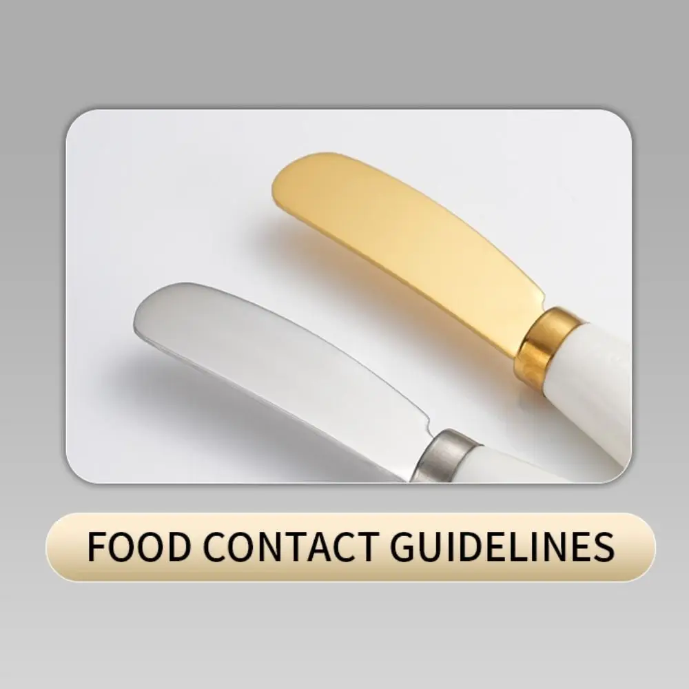 Portable Stainless Steel Cheese Knife Ceramic Handle Wipe Cream Butter Knife Bread Jam Kitchen Tools Canteen