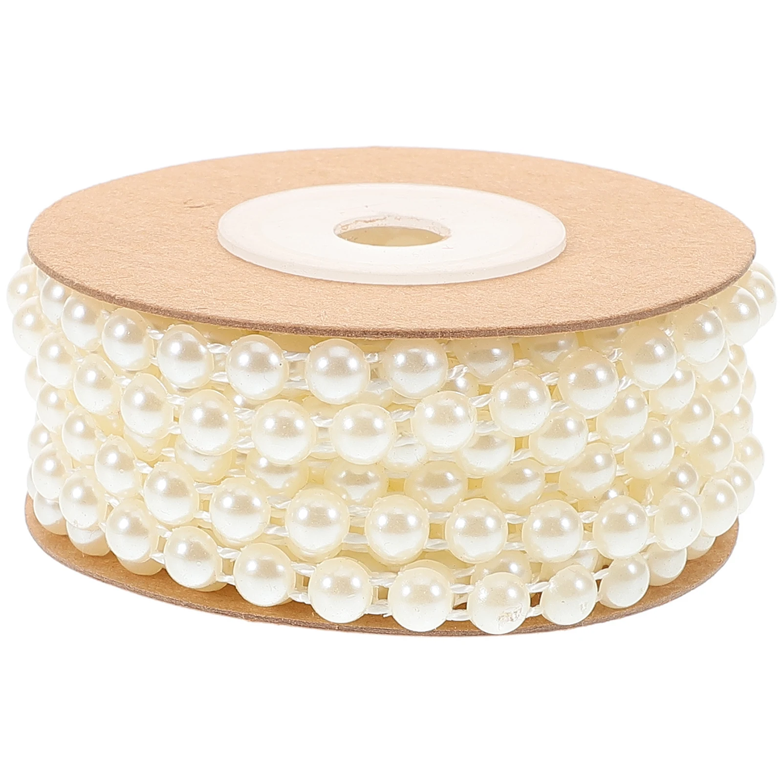 

Bead Chain Accessories Pearl Wire Beads Wreath Decor Half Round Cotton Line Faux Jewelry Making Crafts