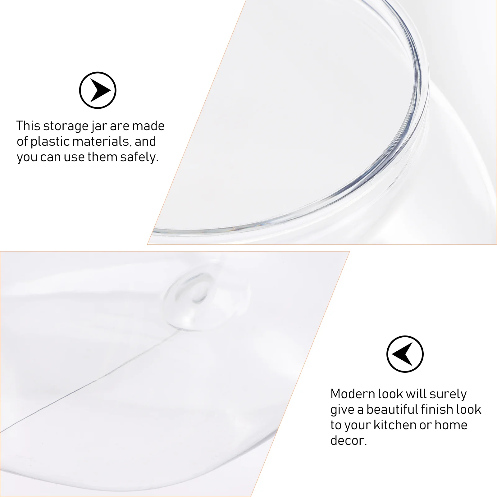 

Creative Packaging Transparent Candy Jars 1500ml Plastic Clear Storage Jars Wide Mouth Candy Container Cookie Jar Kitchen