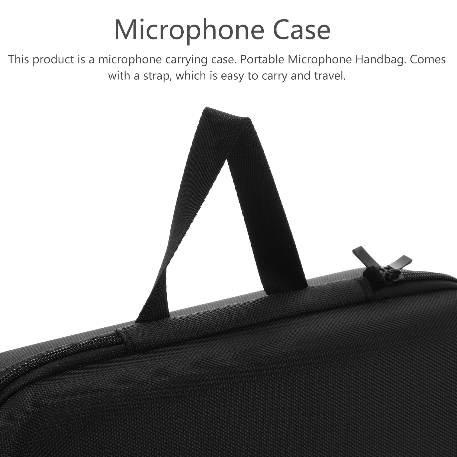 Microphones Storage Bag Case Simple Carrying Suitcase Organizer Handbag Black Portable Pouch Travel