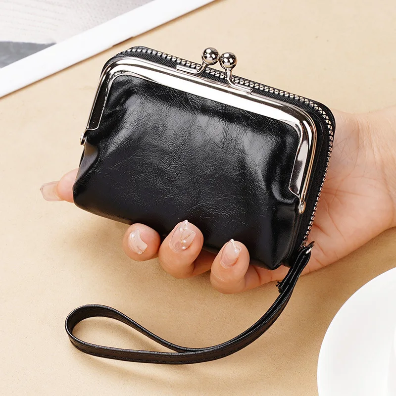 2024 New Retro Style Women's Wallet With Wrist Strap large capacity Coin Purse Multi Card Pocket Money Clip For girl lady