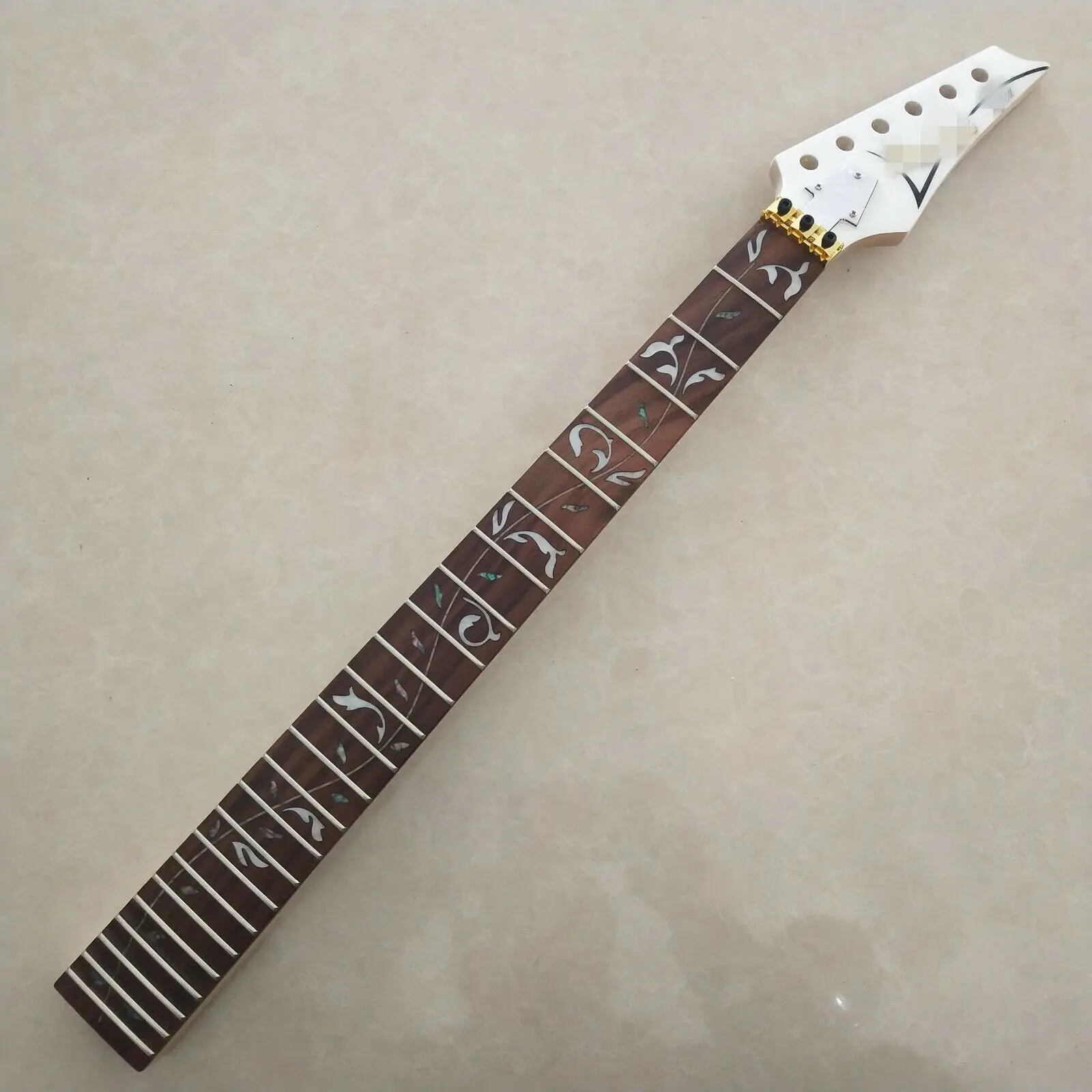 Ibanez Electric Guitar Neck Replacement 24 Fret Rosewood Fretboard Vine inlay