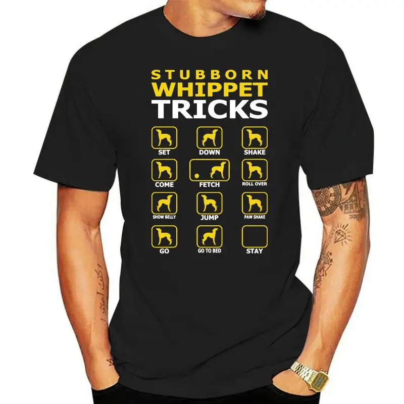 Whippet Dog Men T Shirt Hip Hop Rashguard Oversize O-neck Cotton Short Sleeve T-shirts For Men