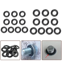 10Pcs Car Sealing Oil Drain Plug Gasket Washer Replacement M 12/M14 Rubber Engine Oil Drain Plug Gaskets Auto Accessories