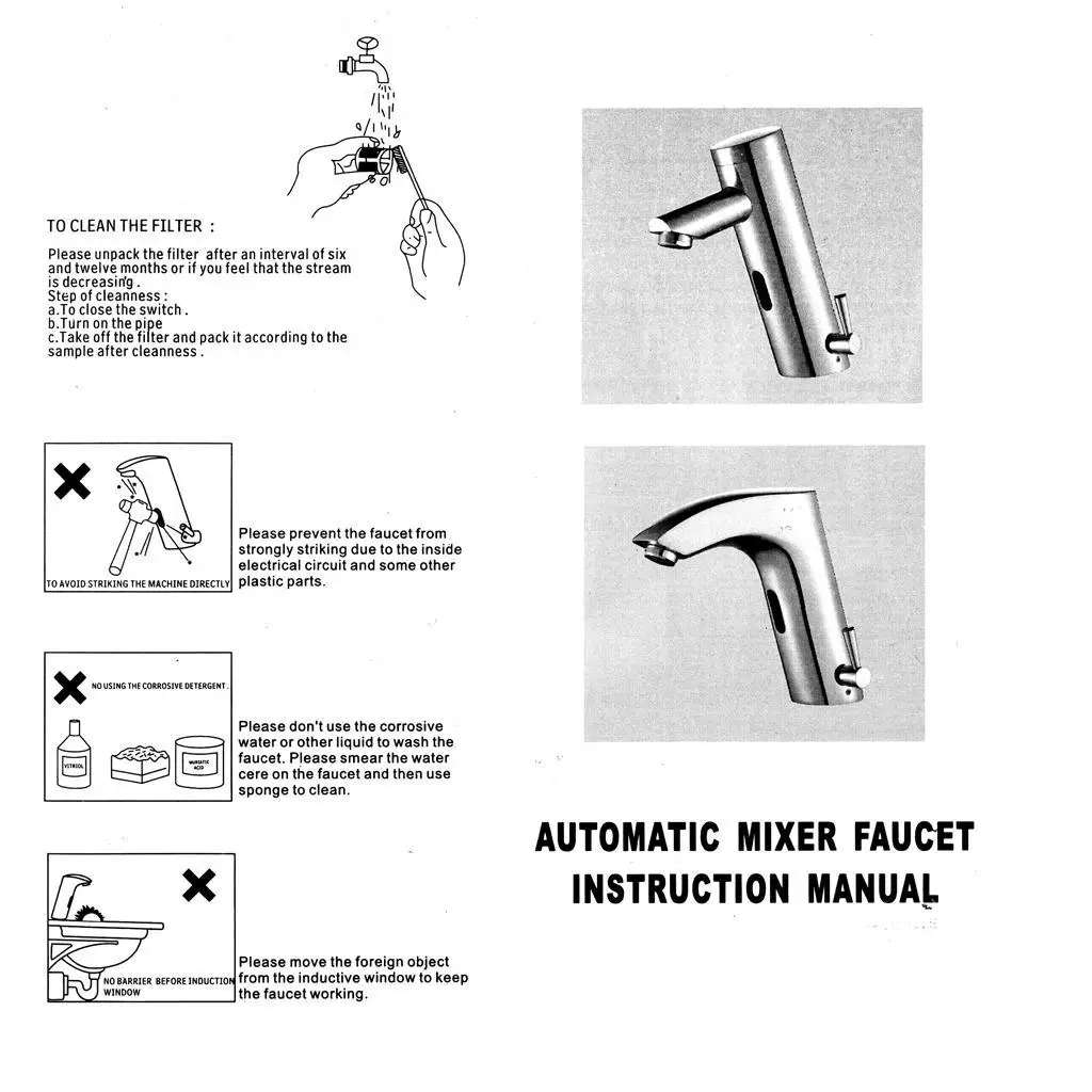 

Auto Kitchen Faucet Touchless Sink Mixer Alloy Water Saving Tap for School Mall and Hotel Washroom