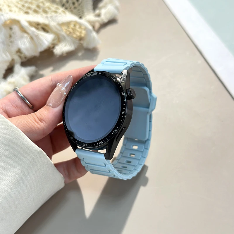 Cinturino 18mm 20mm 22mm per Samsung Galaxy watch 6/5/pro/4 Bracciale classico in silicone Huawei watch GT 4-2-2e-3-3 pro 46mm cinturini