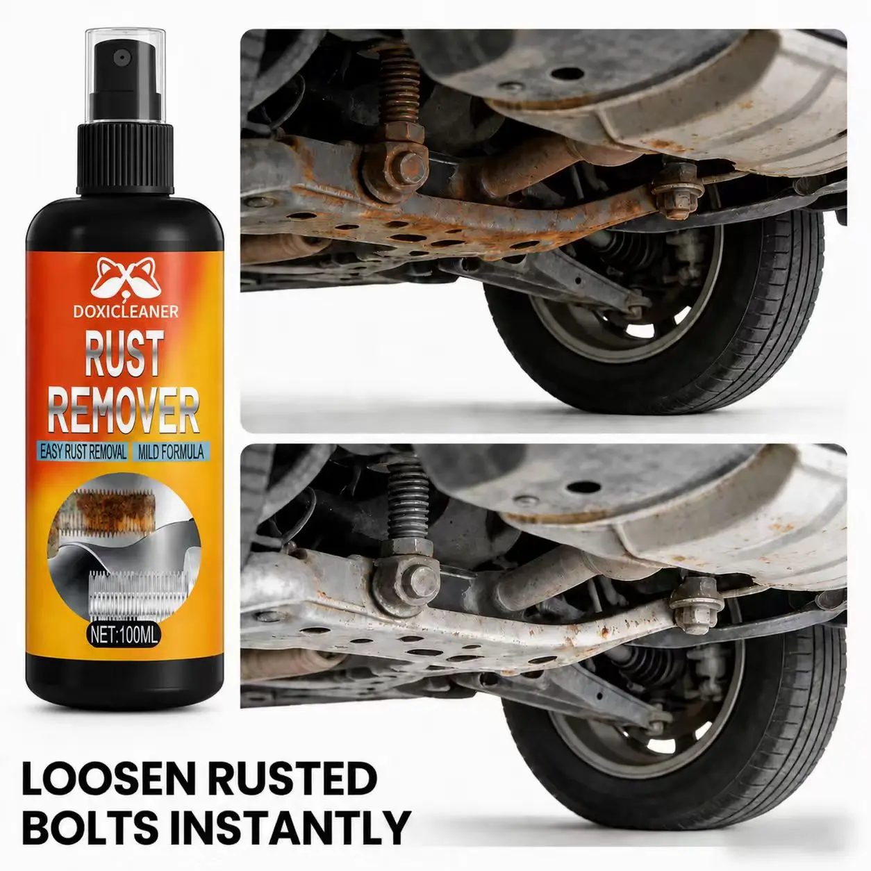 Multi-Purpose Rust Remover Spray Anti-Rust Lubrication for Metal Car Bike Household Hardware Tools Maintenance Protection Care