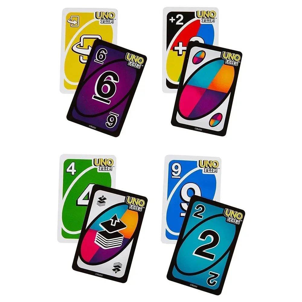 Mattel UNO FLIP! Games Family Funny Entertainment Board Game Fun Playing Cards Kids Toys Gift Box uno Card Game