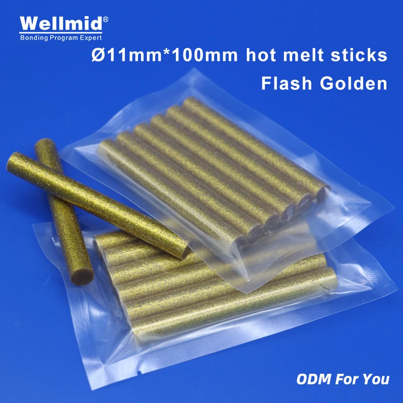 7mm 11mm×100mm Flash Golden Eure Hot Melt Glue Sticks For Heat Pistol Gun Adhesive Araldite DIY Tools Repair Alloy Accessories