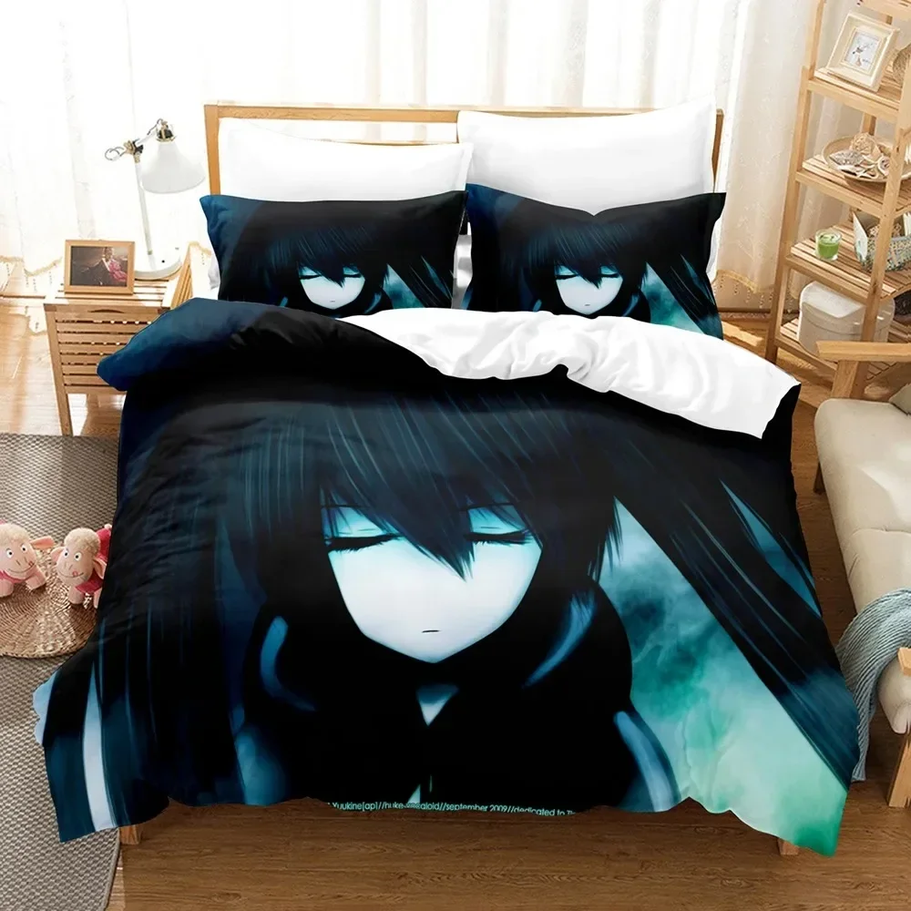 Black Rock Shooter Anime 3D Duvet Cover Bedding Set Polyester Pillowcases Quilt Cover Home Decor For Teens Gift Twin King Queen