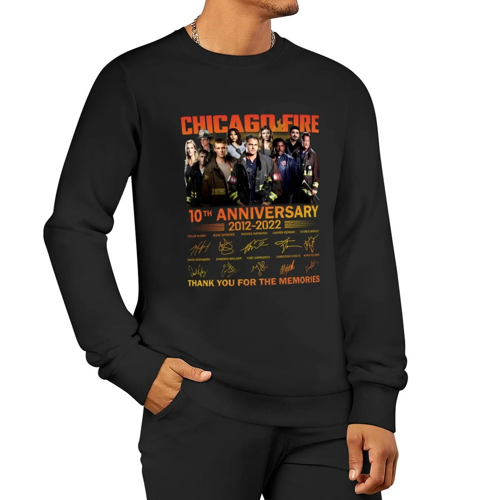 Chicago Fire 10th Anni Pullover Hoodie tracksuit men hooded sweatshirts