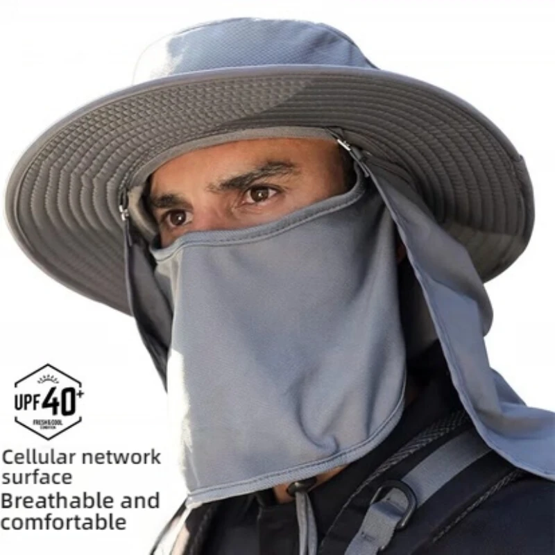 

Fishing Sun Protection Face Mask Outdoor Sun Hat Summer Sun Hat Unisex Sun Protection Face Mask Hat for Fishing Sun Visor Hat