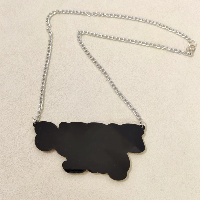 رسائل الحلو Daddys فتاة قلادة قلادة للنساء الوردي لطيف مجوهرات الاكريليك الملحقات