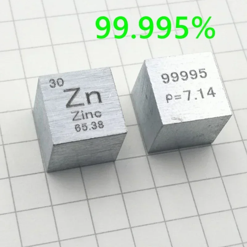 10*10*10mm Metal Zinc Periodic Table Cube Zn Pure Zinc Cube Wonderful Element Collection Craft