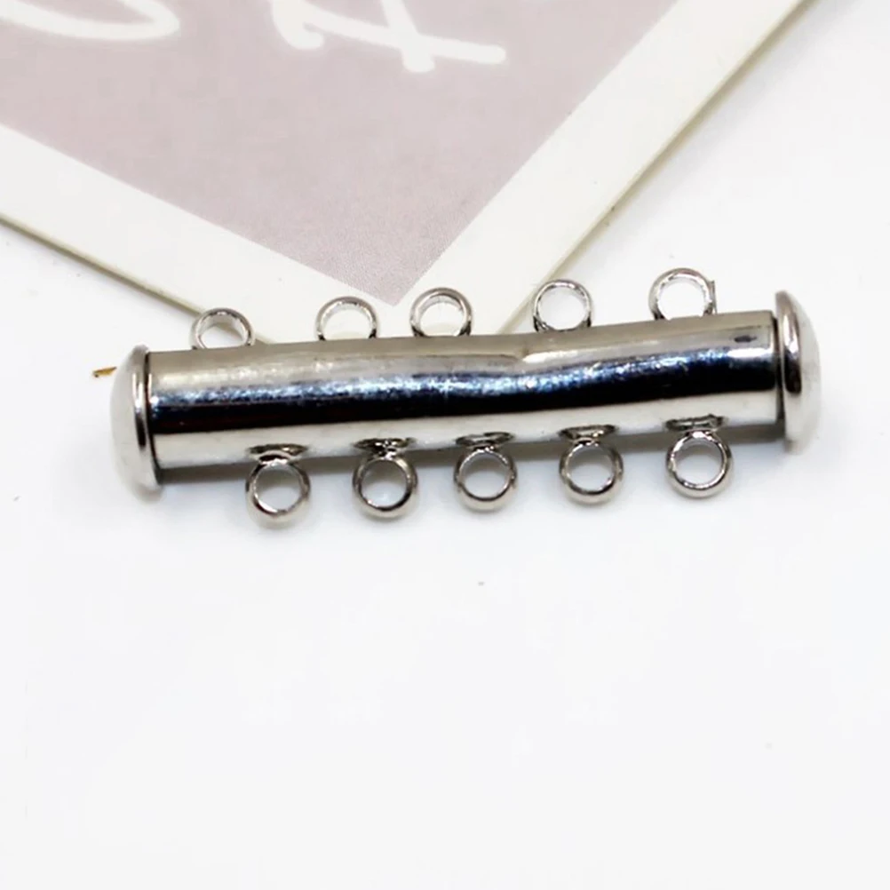 

10pcs DIY Jewelry Accessories Metal Multi Strand Tube Lock Clasp Connectors for Jewelry Necklace Bracelet Making Findings