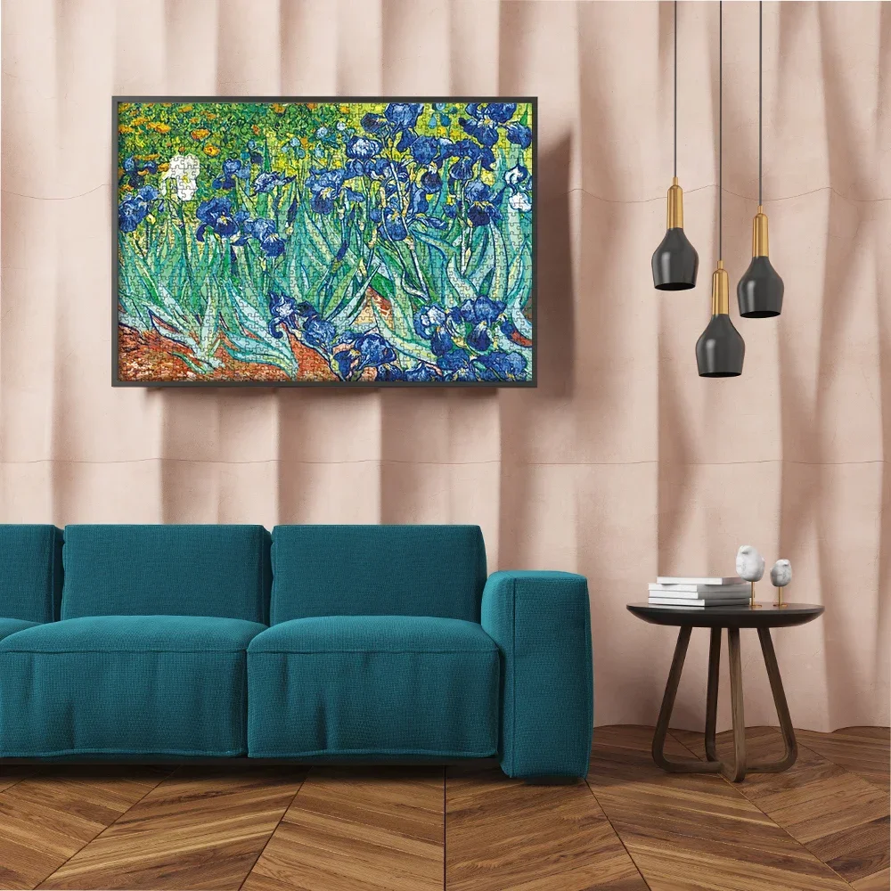 MaxRenard Jigsaw Puzzle 1000 pezzi per gioco per adulti collezione di pittura a olio Van Gogh iris decorazione della parete di casa goditi la famiglia