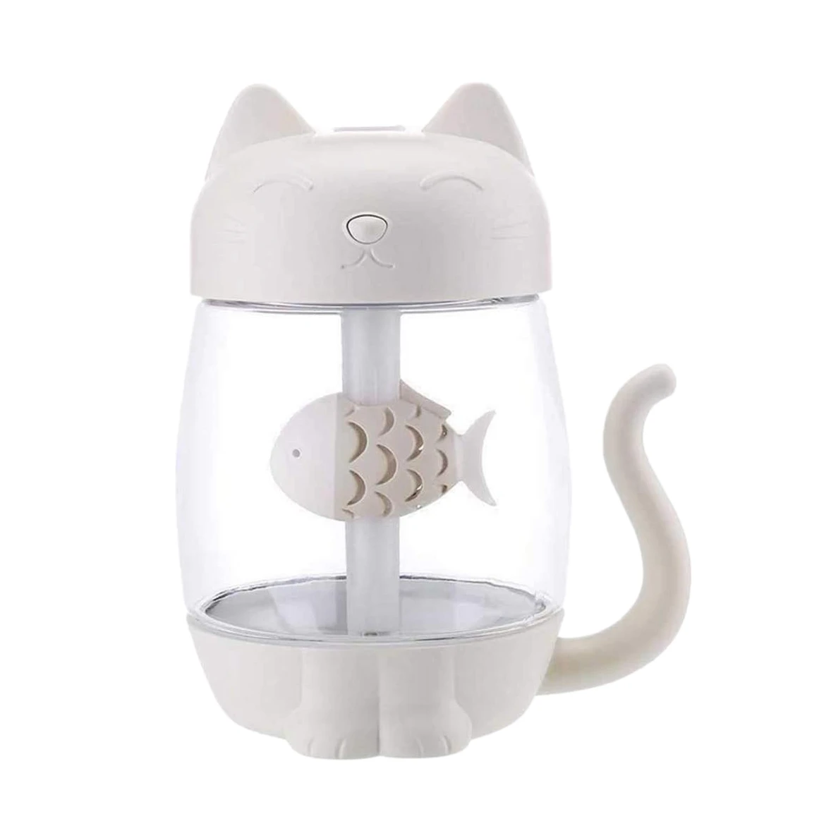 350ML USB Cat Air Humidifier Cool Mist Adorable Mini Landscape Humidifier Mini USB Fan for Home Bedroom Office Car