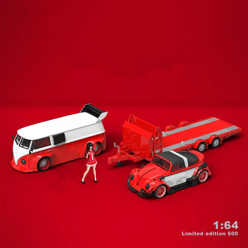 

X-T TIME MICRO 1:64 Van trailer Painting Alloy Car Model Model Car Collection& Display& Gift