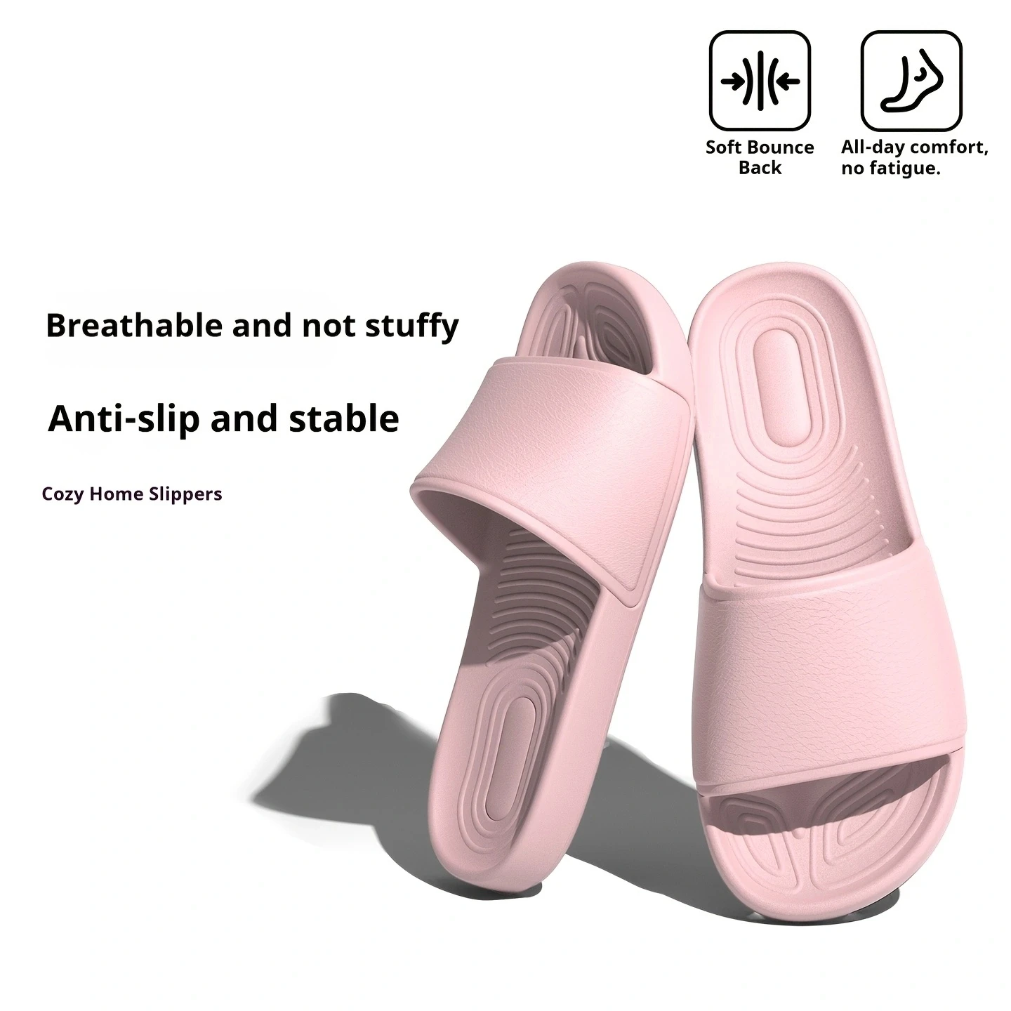 Lightweight EVA Open Toe Slide Sandals Soft Cushion Non‑Slip Breathable Wear‑Resistant Slippers For Daily Indoor & Beach