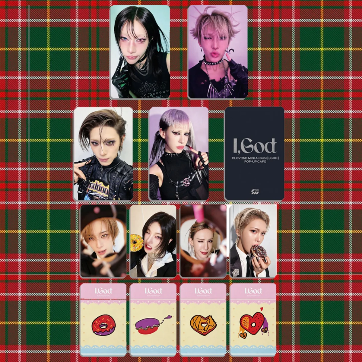 XLOV Cosplay I GOD Photocard 4Pcs/Set Tarjetas LOMO de Alta Calidad Estilo INS con Impresión a Doble Cara Colección de Fans de Wumuti Rui Hyun Haru