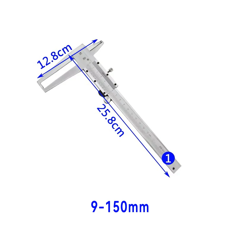 Range 9-150/200/300mm Accuracy 0.02mm Double Groove Caliper High Quality Carbon Steel Inner Vernier Caliper Measuring Tool