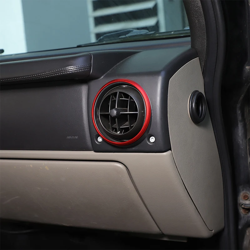 

For Hummer H2 2003-2007 car interior modification accessories front exhaust vent ring aluminum alloy red/silver