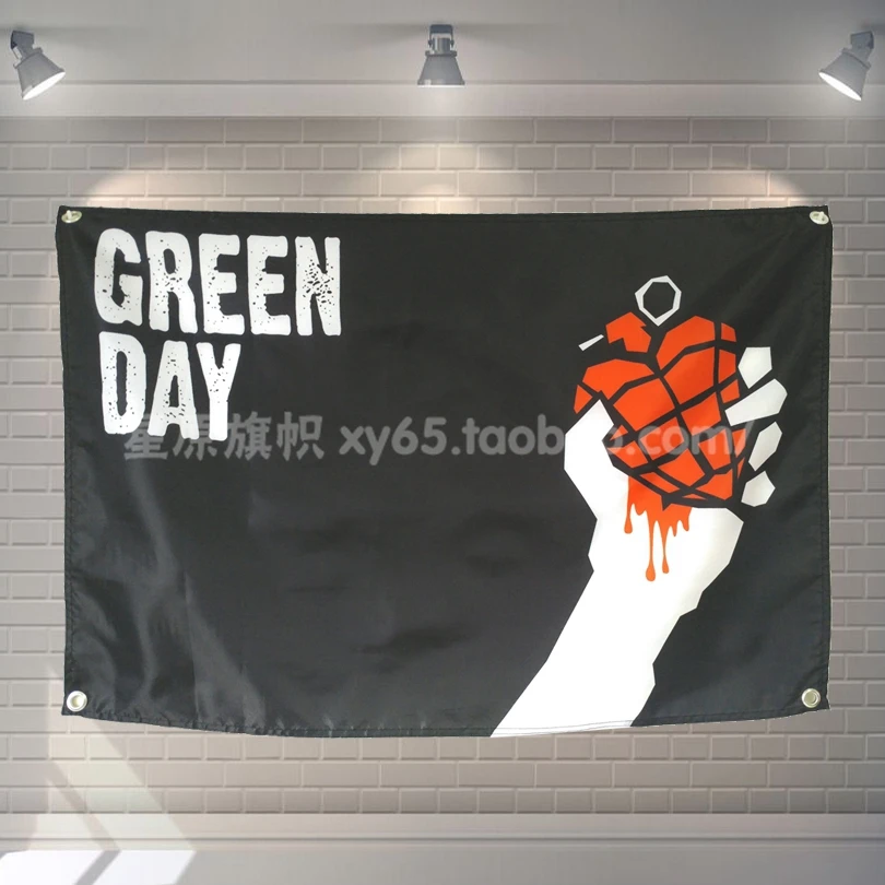 

"GREENDAY" Big size rock band Sign retro poster 56X36 inches HD Banners Flags cloth art Living room decor